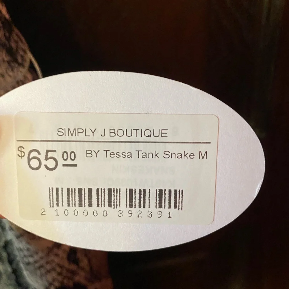 NWT Bishop + Young Tessa Snakeskin Camisole Tank - Medium - Picture 6 of 6